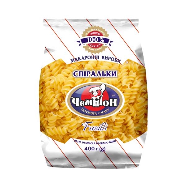 Макаронні вироби ЧЕМПІОН Спіральки, 400 г